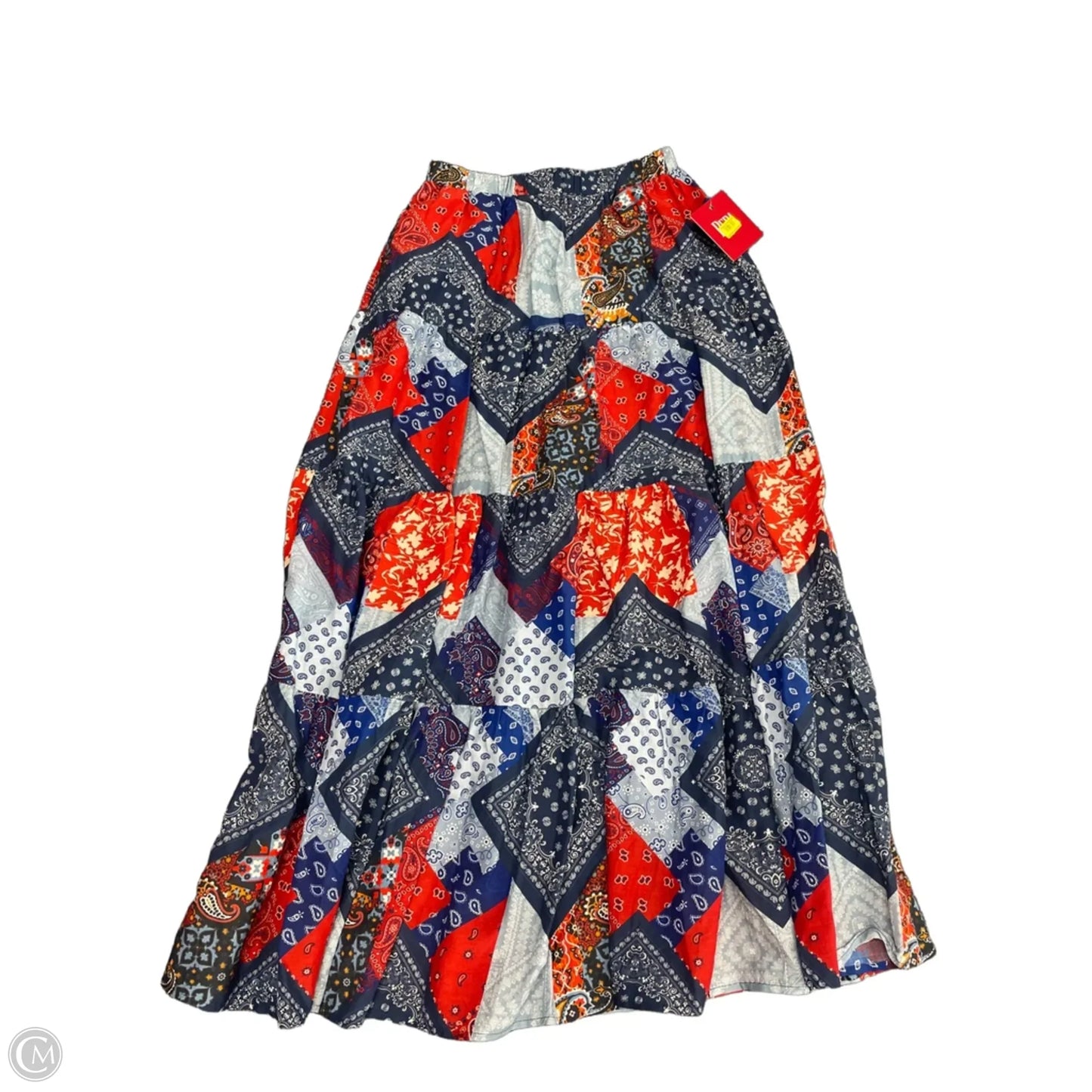 Skirt Maxi By Reba In Blue & Red & White, Size: S