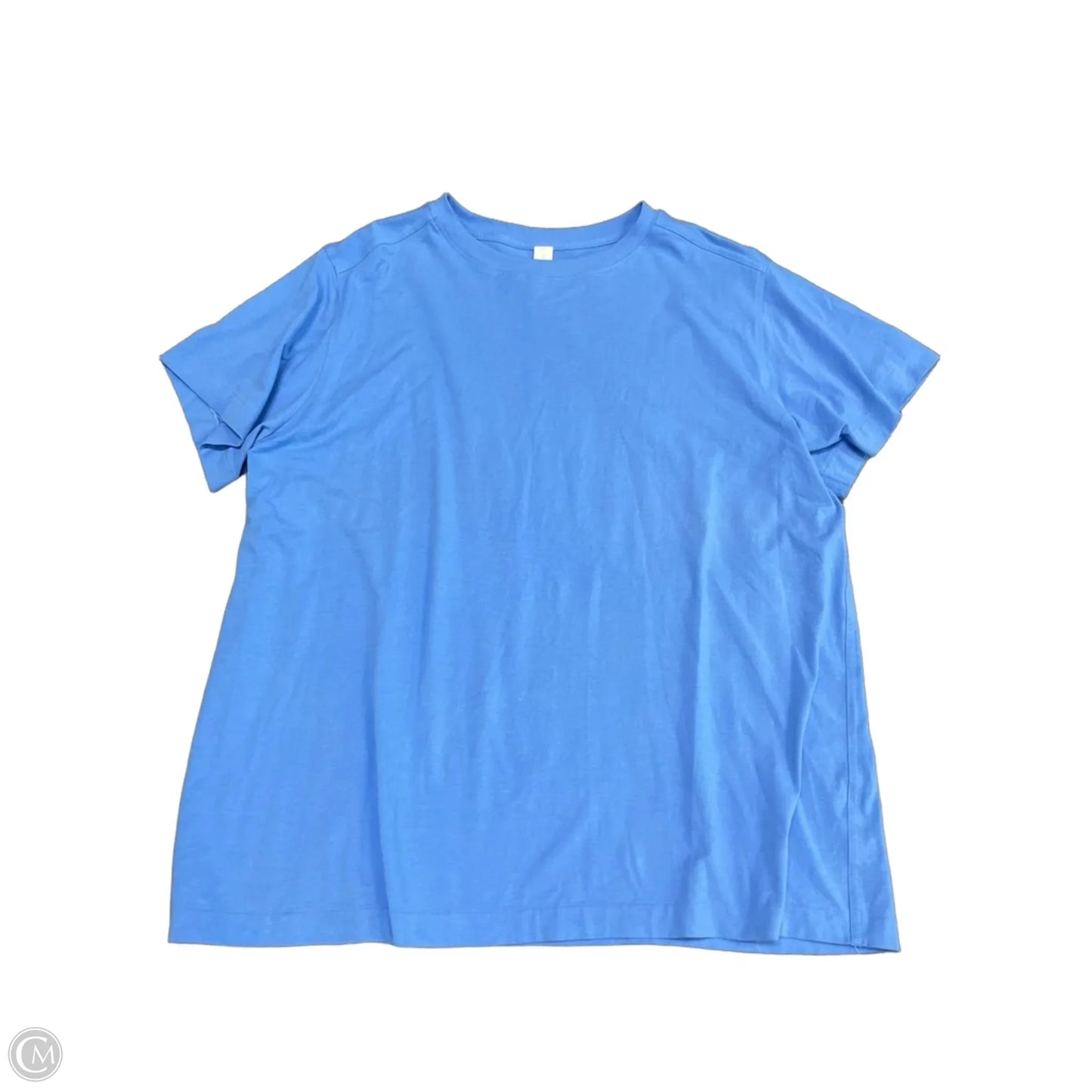 Athletic Top Short Sleeve By Lululemon In Blue, Size: Xl