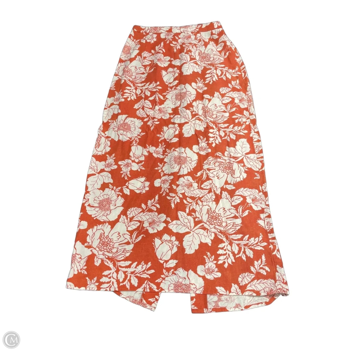 Skirt Maxi By Old Navy In Orange & White, Size: S