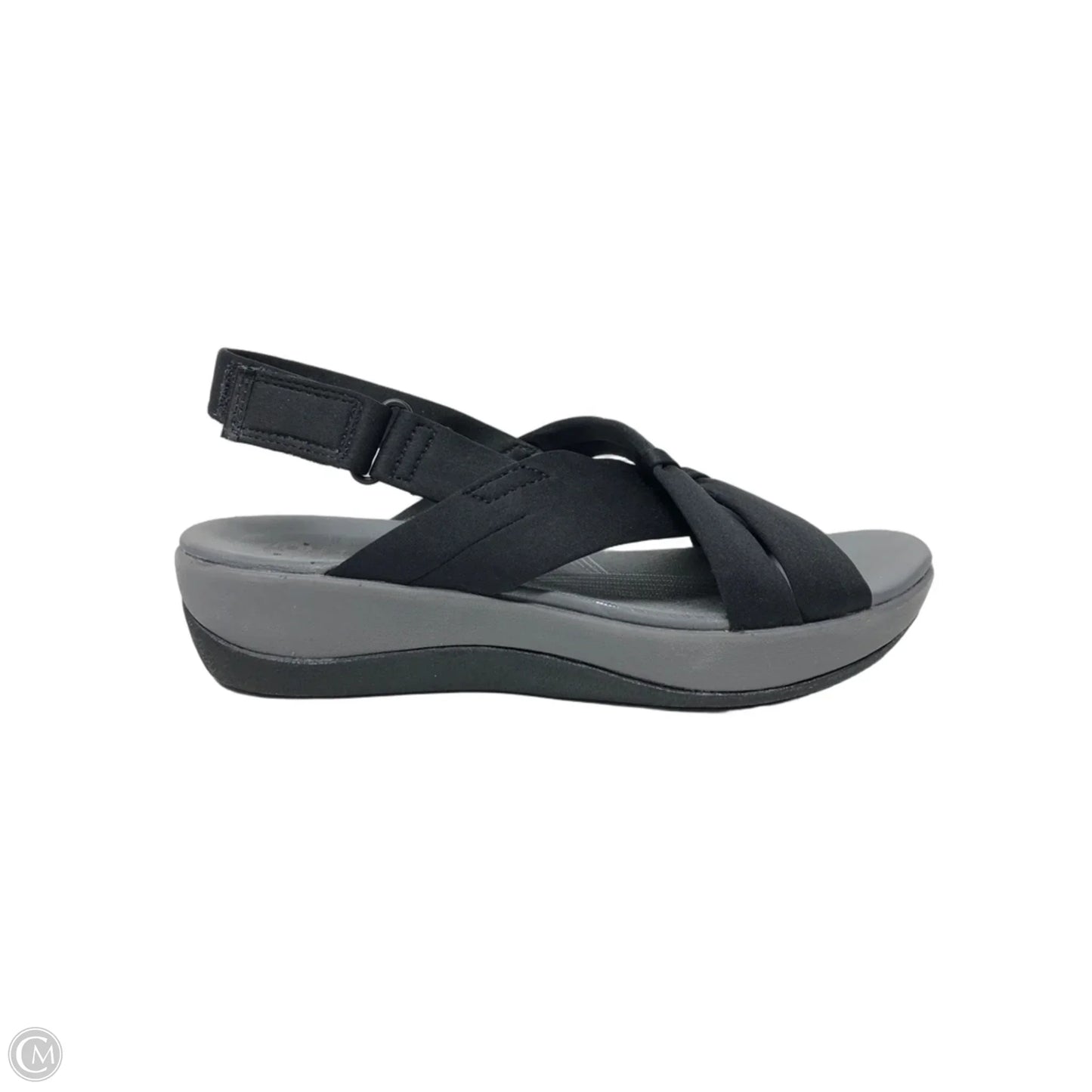 Sandals Heels Platform By Clarks In Grey, Size: 7