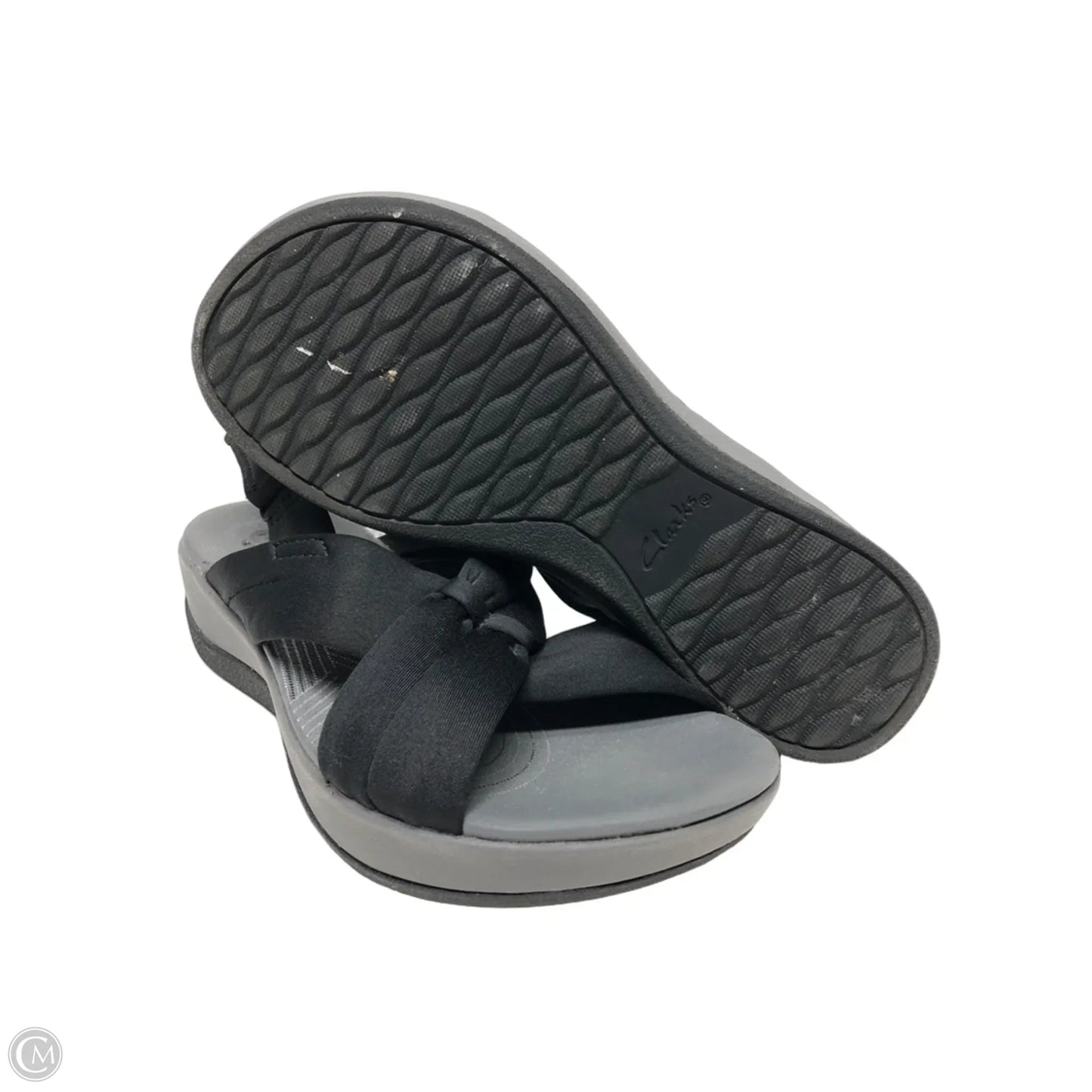 Sandals Heels Platform By Clarks In Grey, Size: 7