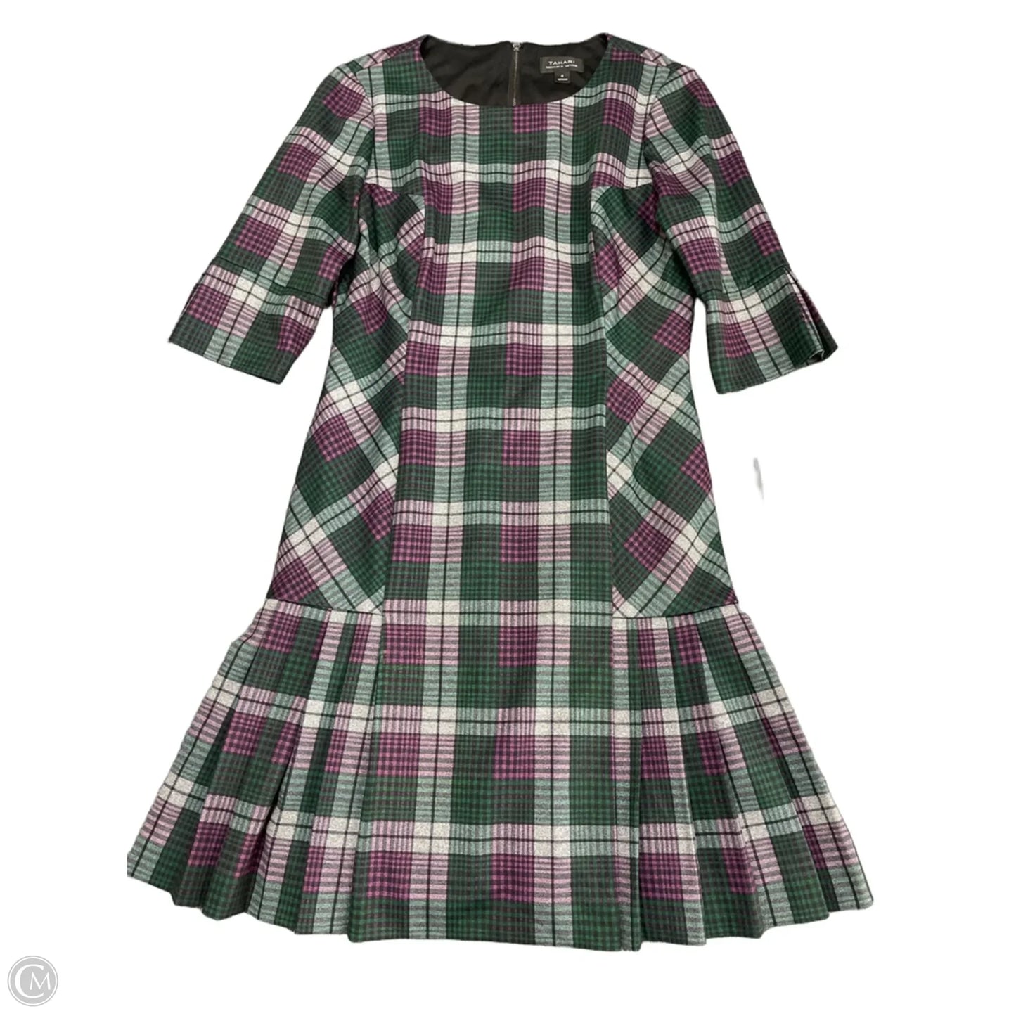 Dress Work By Tahari By Arthur Levine In Plaid Pattern, Size: 6