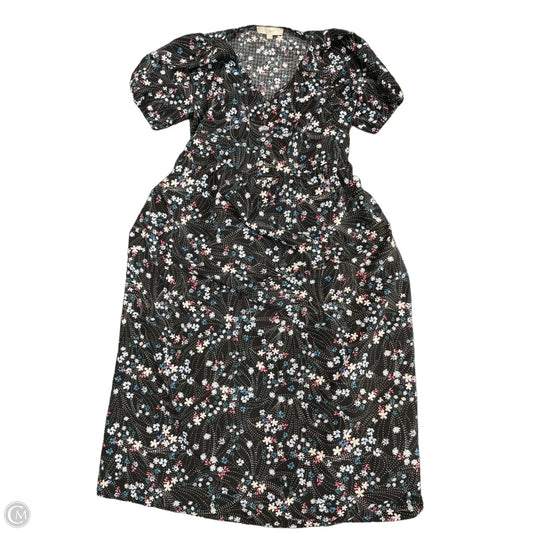 Dress Casual Midi By Loft In Floral Print, Size: M