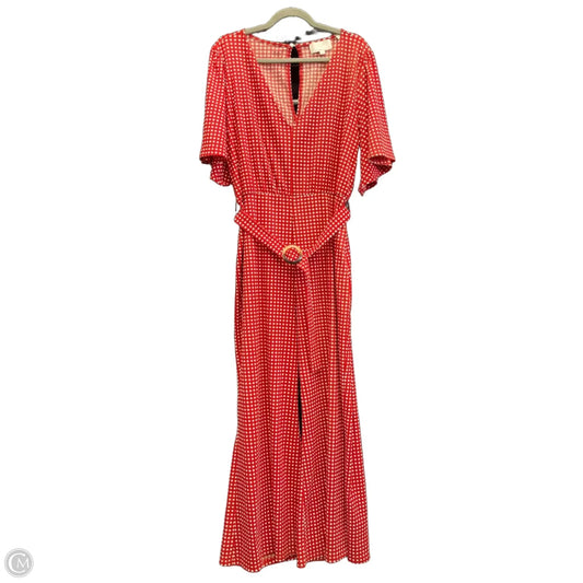 Jumpsuit By Anthropologie In Red & White, Size: 12