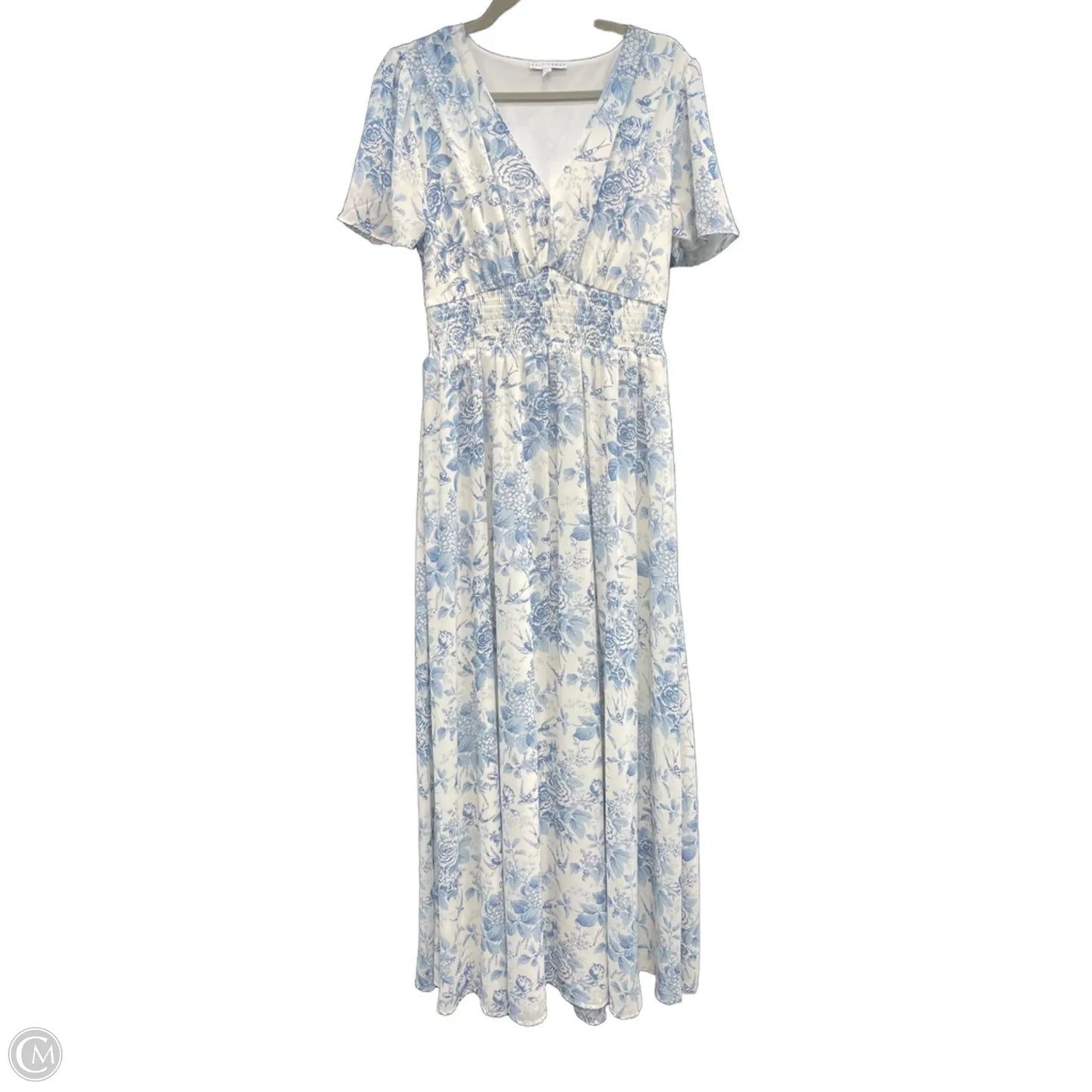 Dress Casual Maxi By Baltic Born In Blue & White, Size: Xl