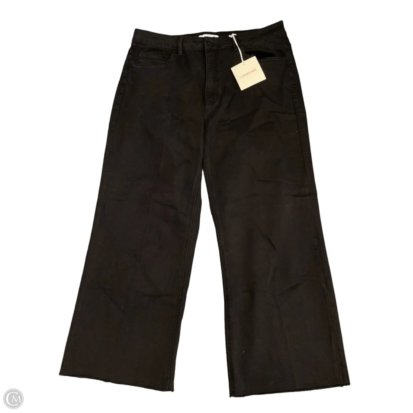Jeans Wide Leg By Veveret In Black, Size: 18