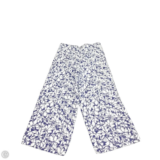 Pants Linen By Tahari In Blue & White, Size: Xl