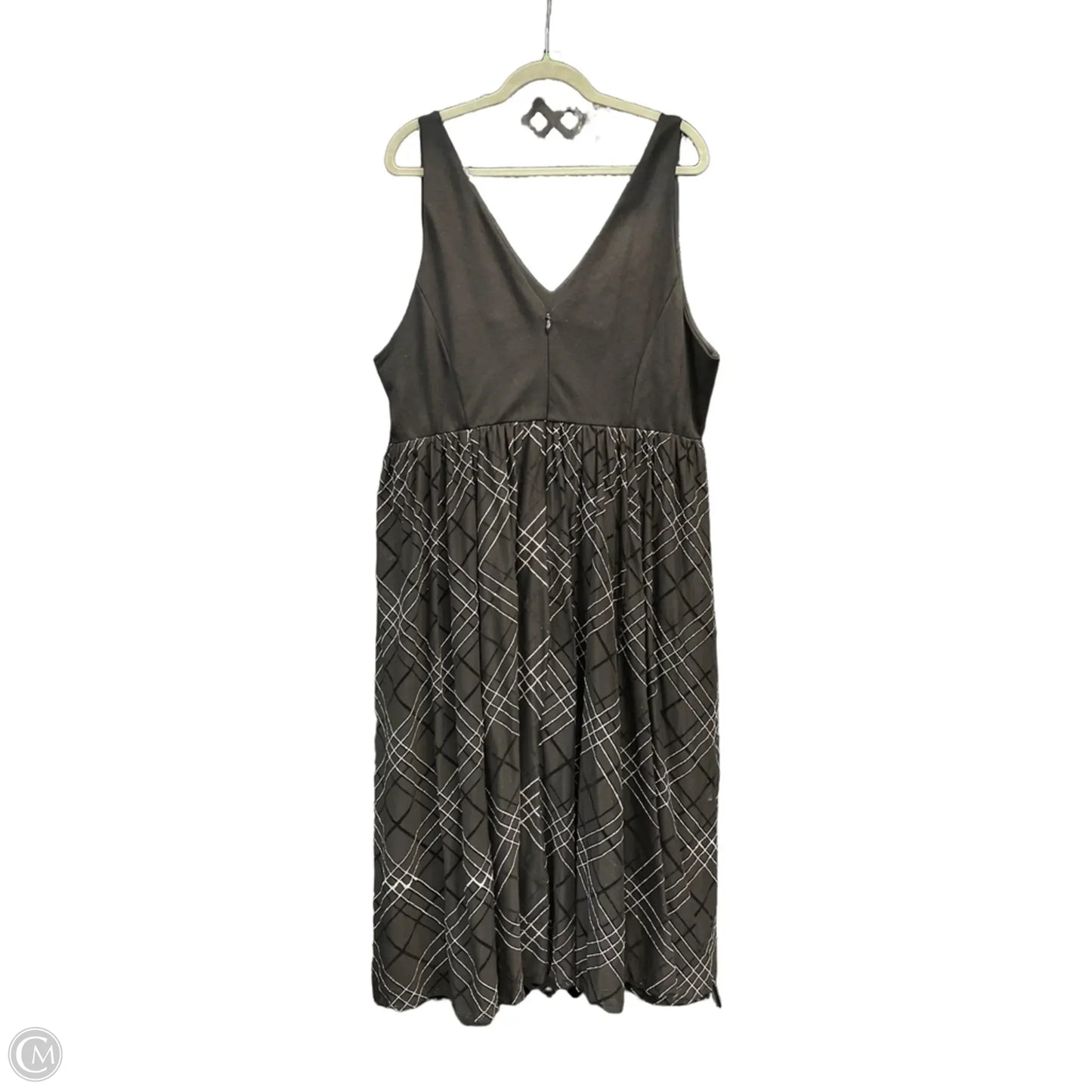 Dress Party Midi By Torrid In Black & Silver, Size: 24