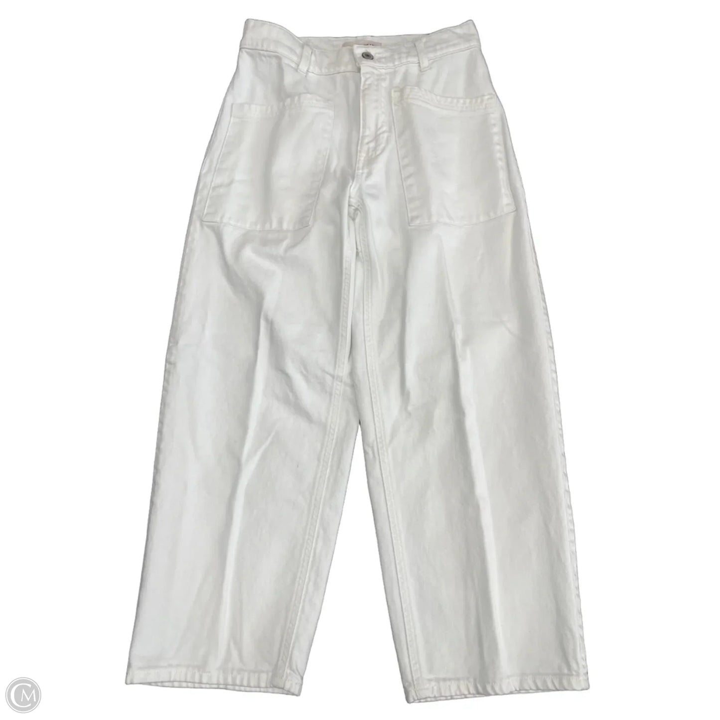 Jeans Wide Leg By Lucky Brand In White Denim, Size: 2