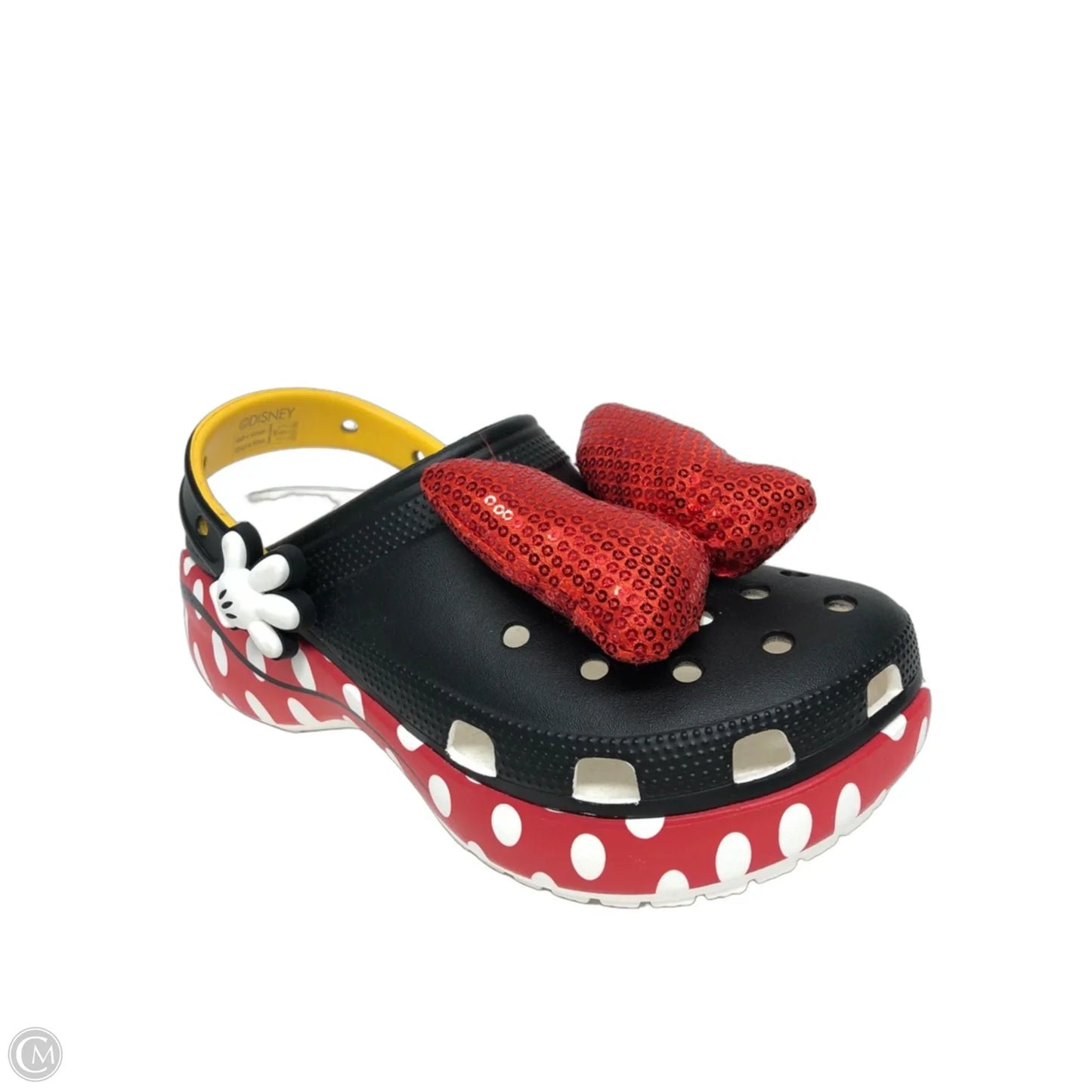 Shoes Heels Platform By Crocs In Black & Red, Size: 8