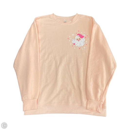 Sweatshirt Crewneck By Clothes Mentor In Pink, Size: L