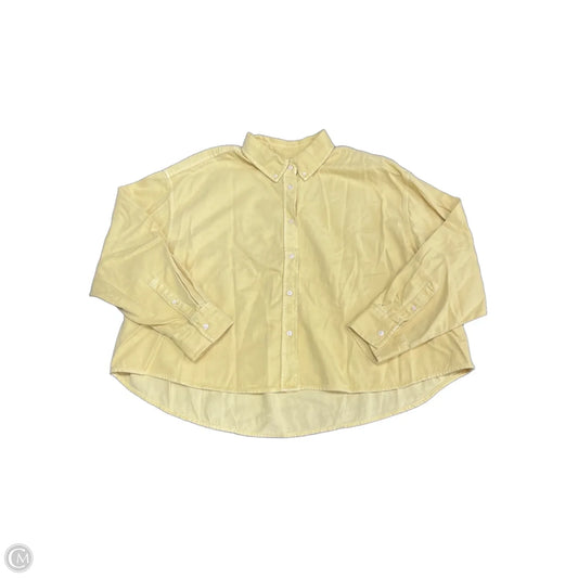Jacket Shirt By Gap In Yellow, Size: Xl