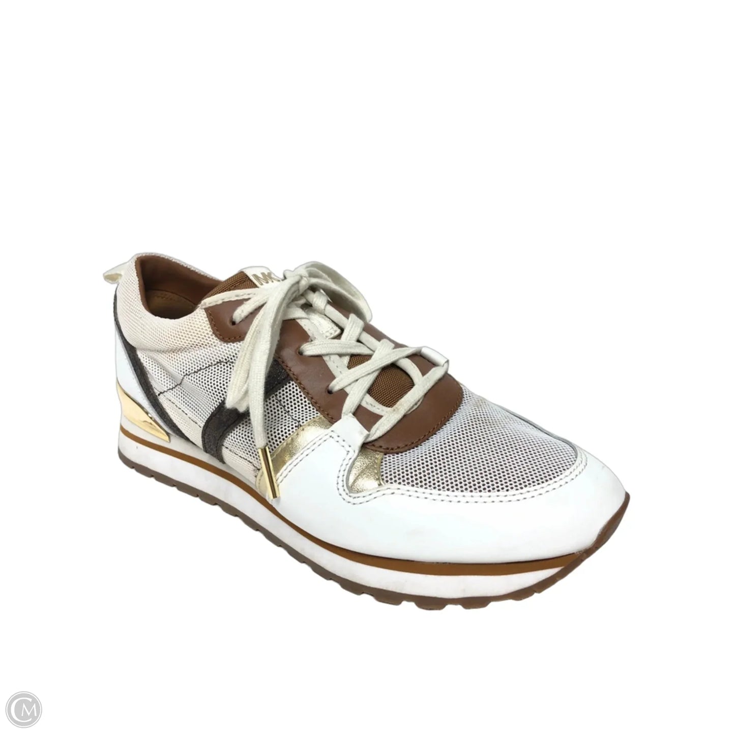 Shoes Sneakers By Michael By Michael Kors In Brown & Gold, Size: 8