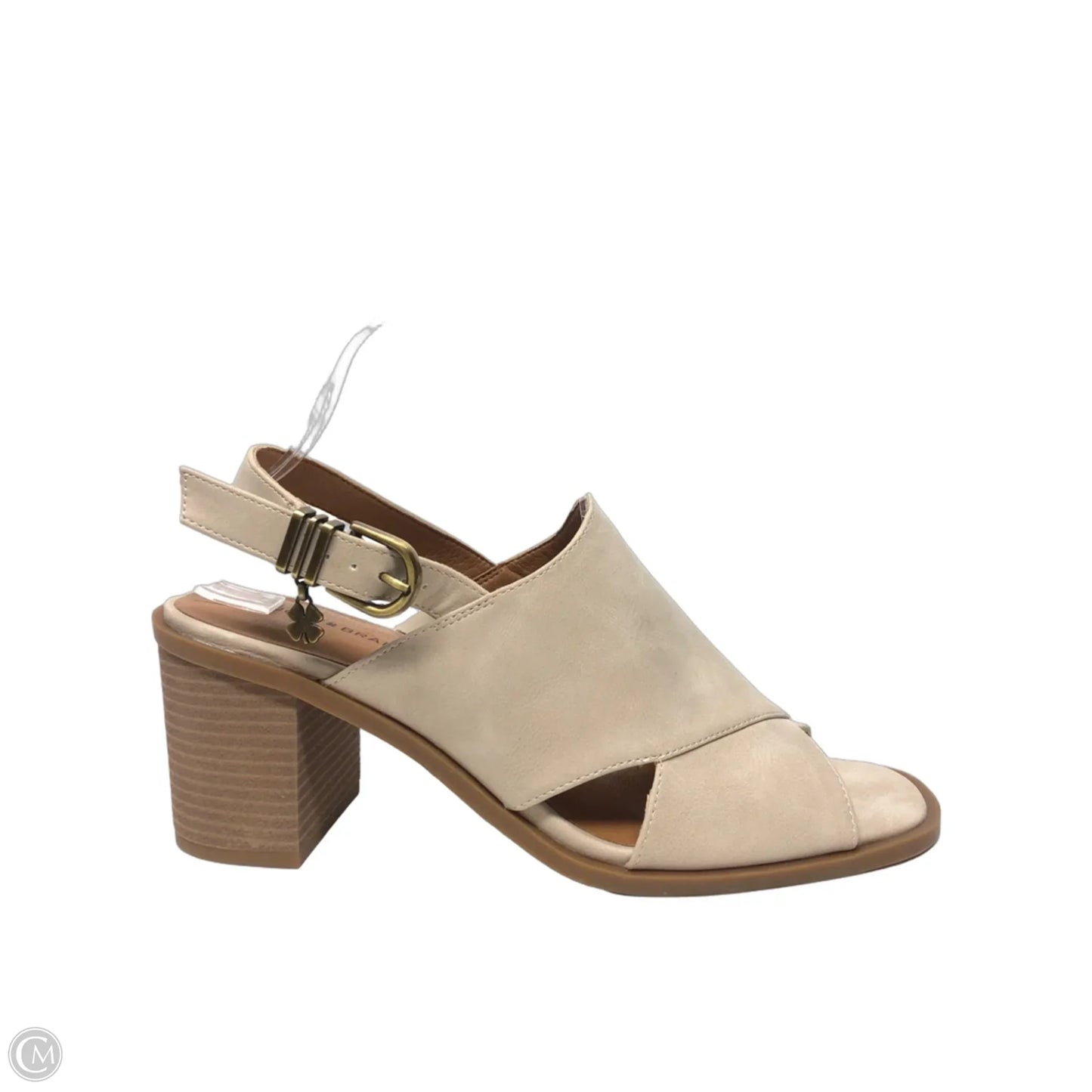 Sandals Heels Block By Lucky Brand In Beige, Size: 10