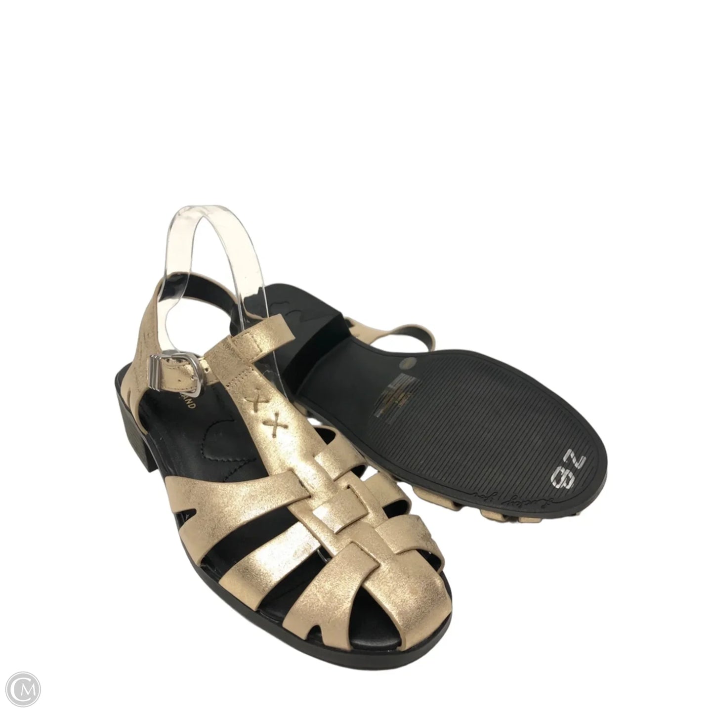 Sandals Heels Block By Lucky Brand In Gold, Size: 10