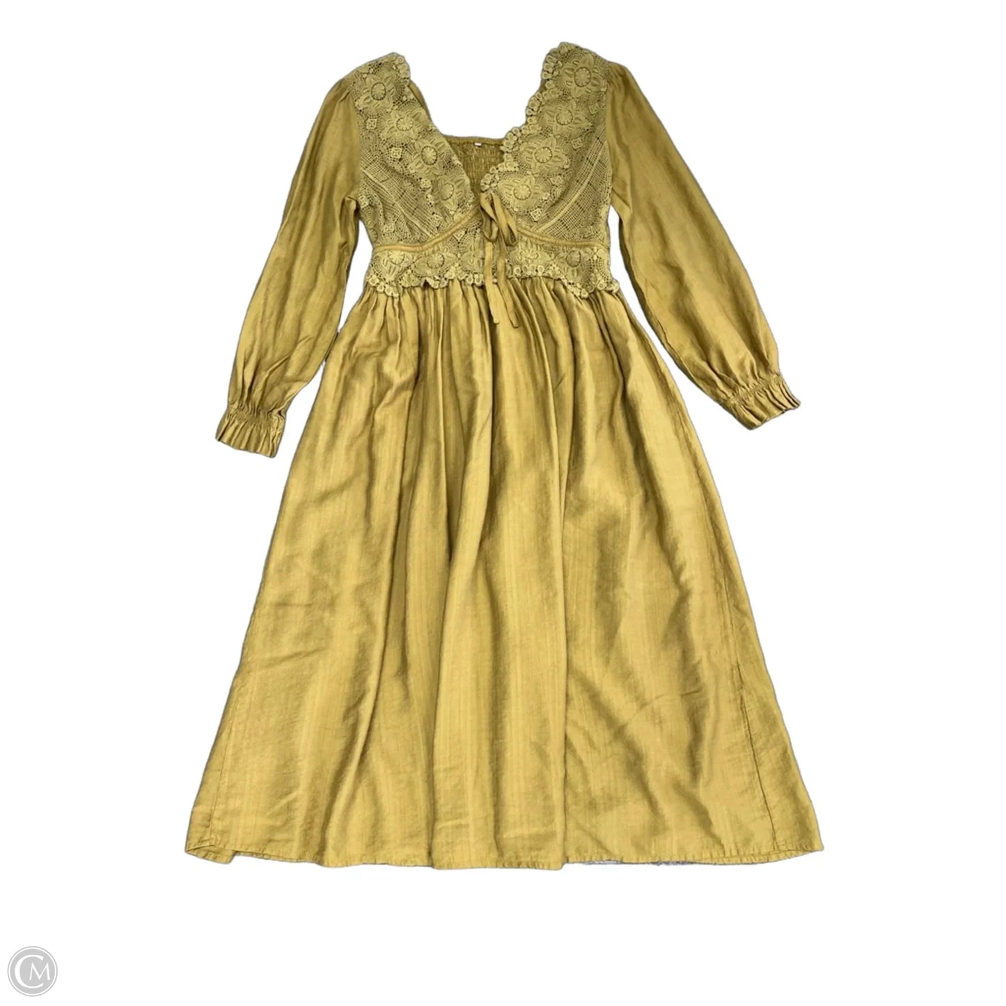 Dress Casual Midi By Cmf In Green, Size: L