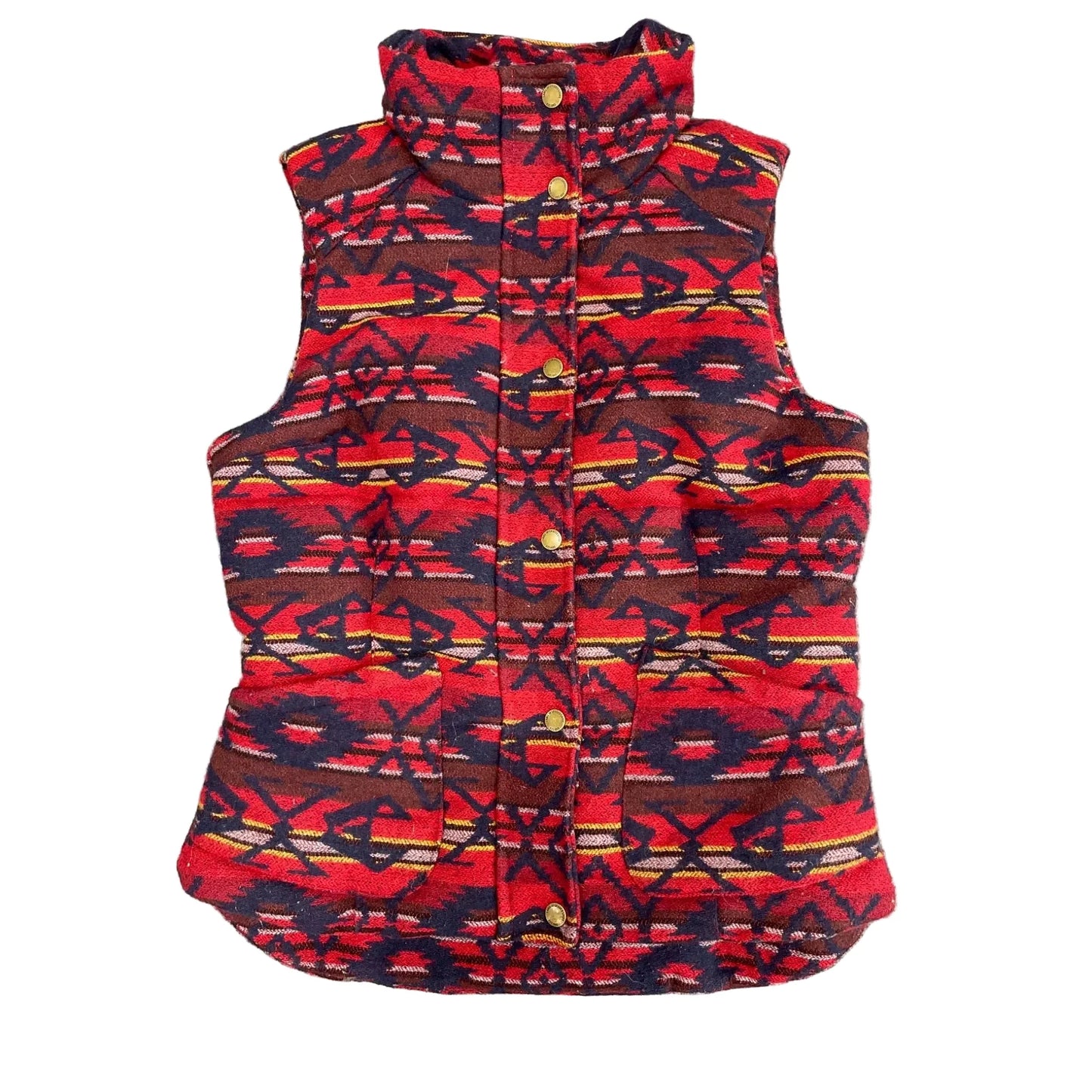 Vest Puffer & Quilted By Logg In Blue & Red, Size: 8