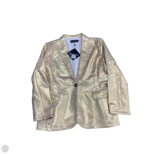 Blazer By Clothes Mentor In Gold, Size: S
