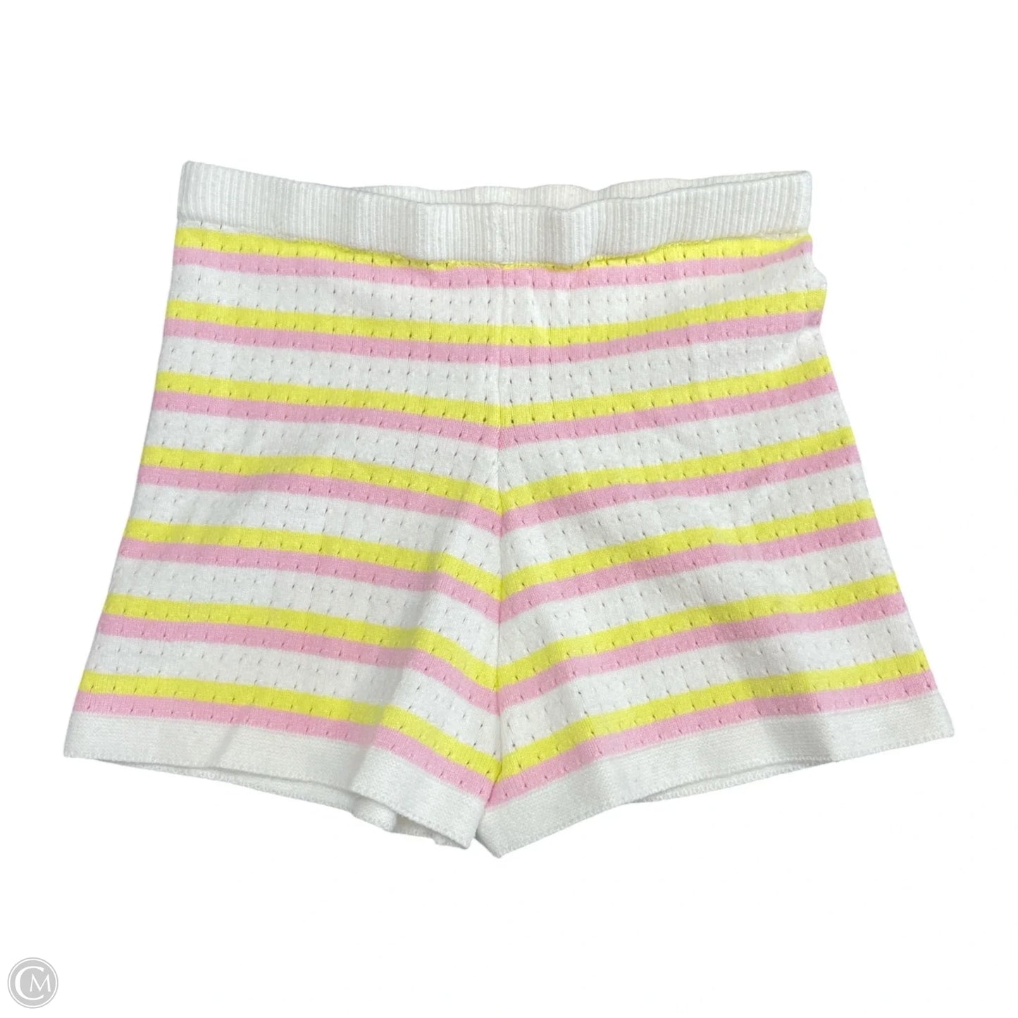 Lounge Set Shorts By Pink Lily In Pink & White, Size: Xl