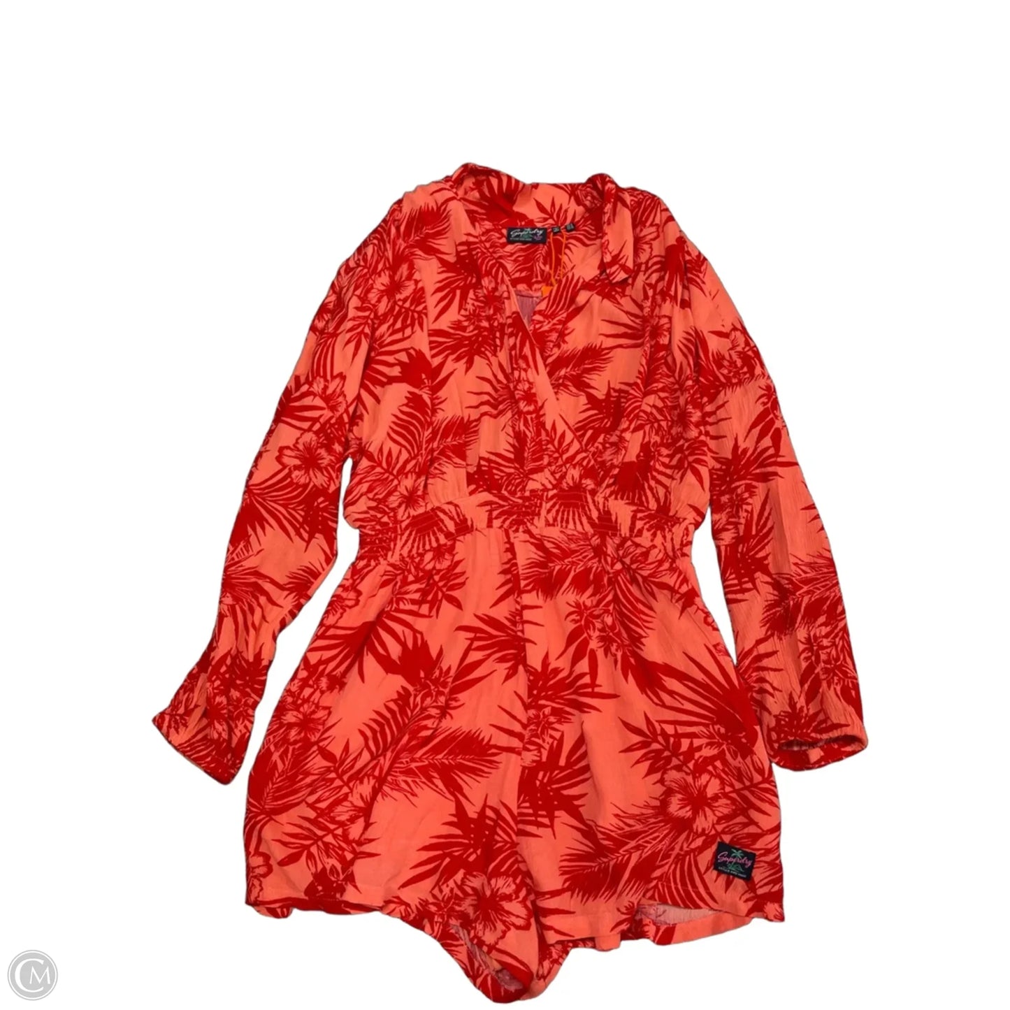 Romper By Clothes Mentor In Orange & Red, Size: 10