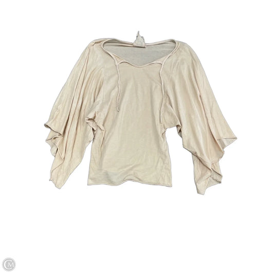 Top Long Sleeve By Cmc In Tan, Size: S