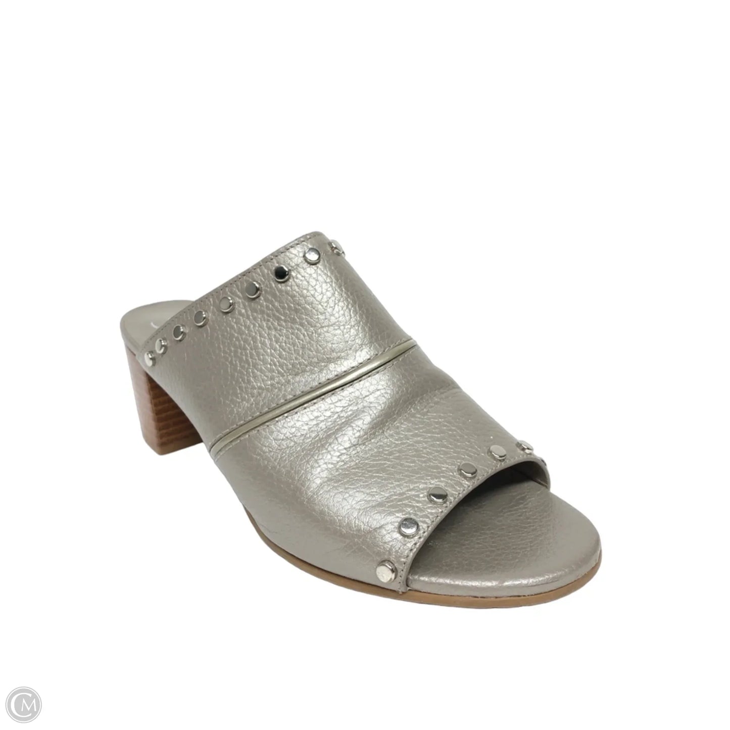 Sandals Heels Block By Brighton in Taupe, Size: