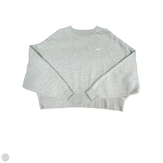 Sweatshirt Crewneck By Nike Apparel In Grey, Size: Xl