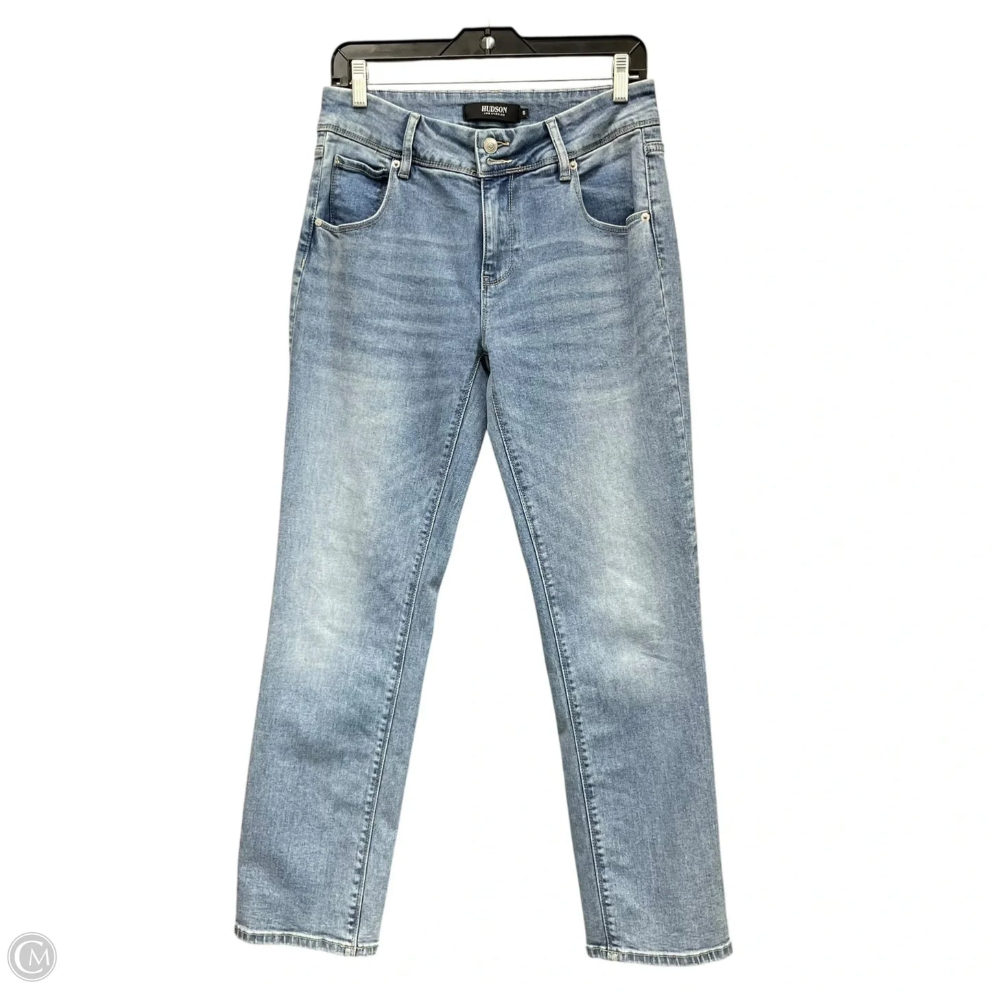 Jeans Straight By Hudson In Blue Denim, Size: 6