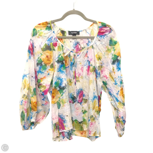 Blouse 3/4 Sleeve By Karen Kane In Floral Print, Size: L