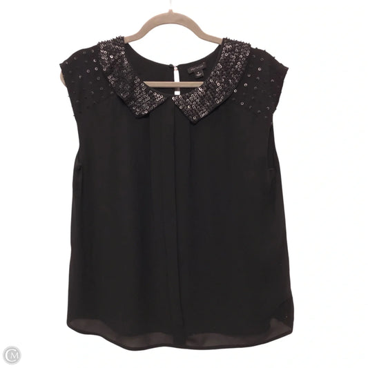 Top Short Sleeve By Ann Taylor In Black, Size: S