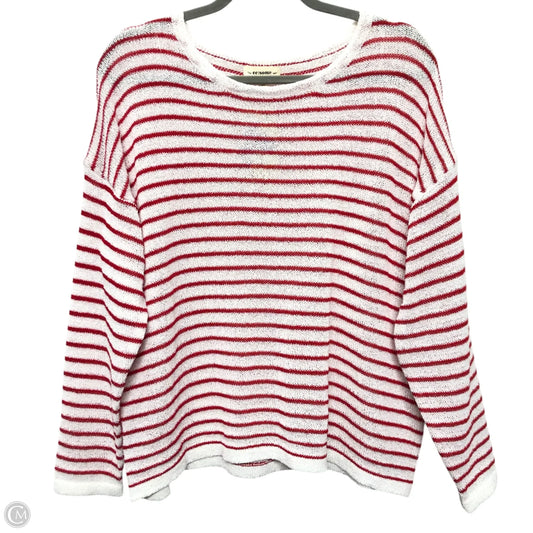 Tunic 3/4 Sleeve By Ee Some In Red & White, Size: S