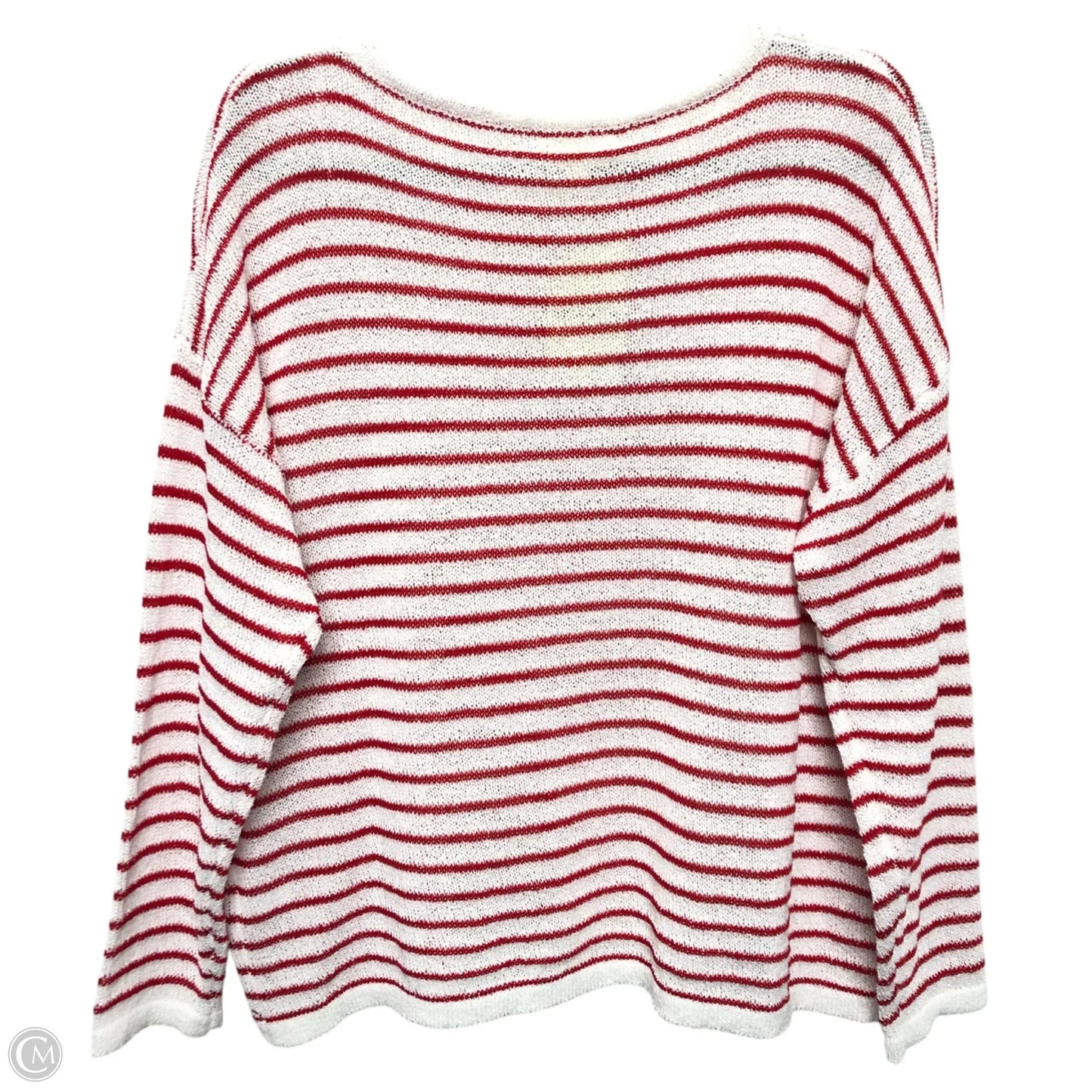 Tunic 3/4 Sleeve By Ee Some In Red & White, Size: S