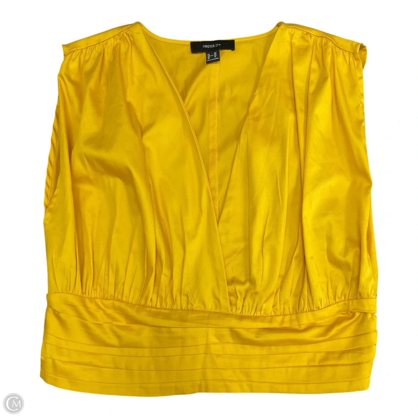 Top Sleeveless By Forever 21 In Yellow, Size: Xl