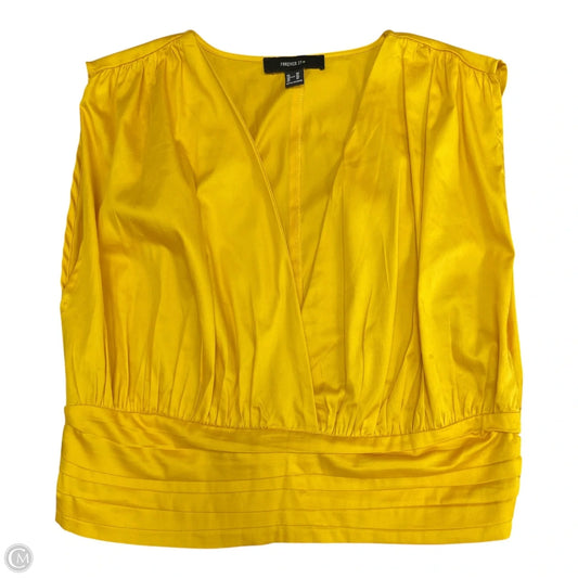 Top Sleeveless By Forever 21 In Yellow, Size: Xl