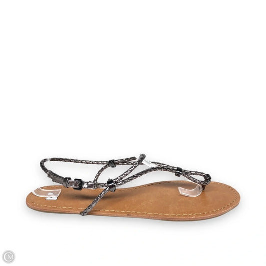 Sandals Flats By Bp In Silver, Size: 12
