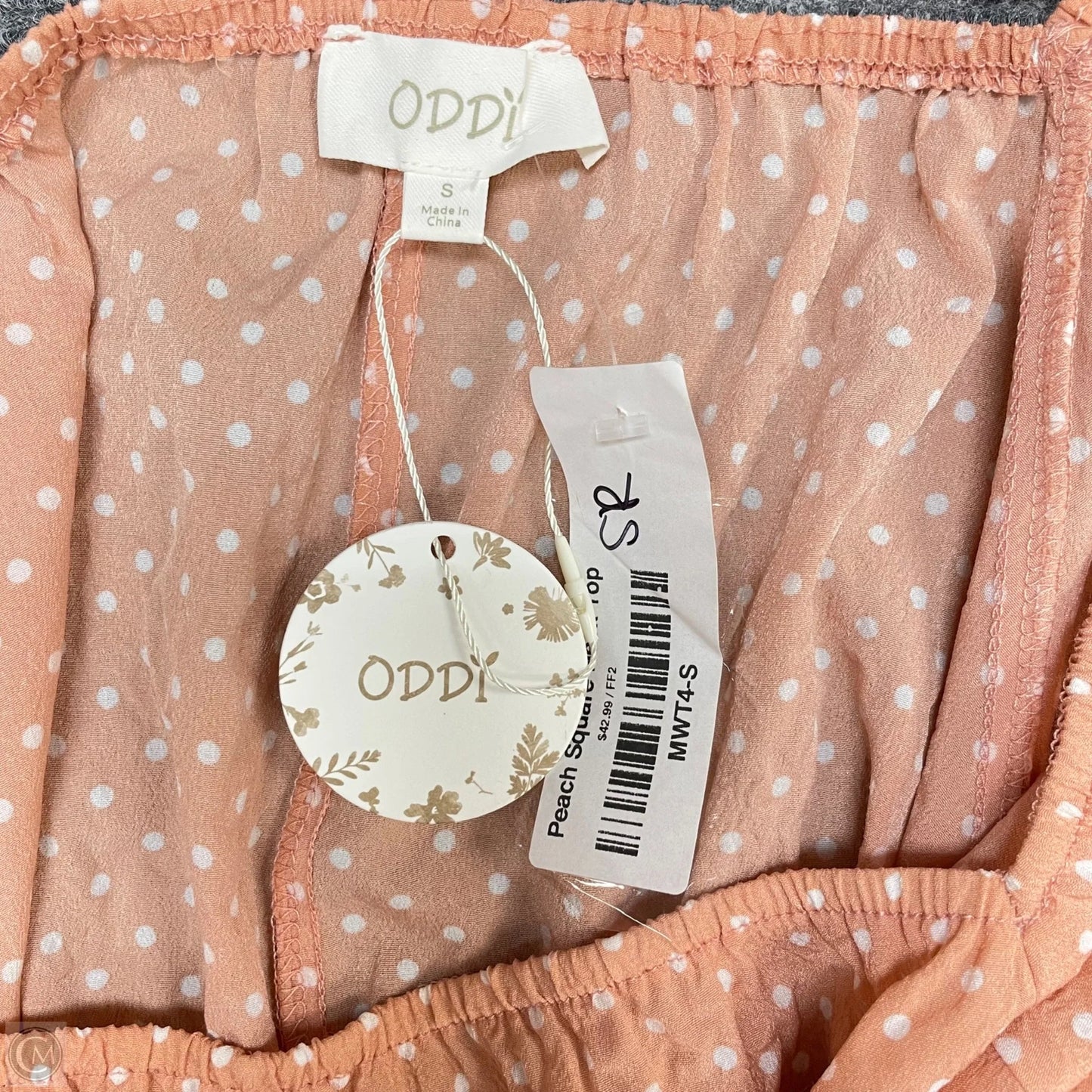 Top Short Sleeve By Oddi In Orange, Size: Small