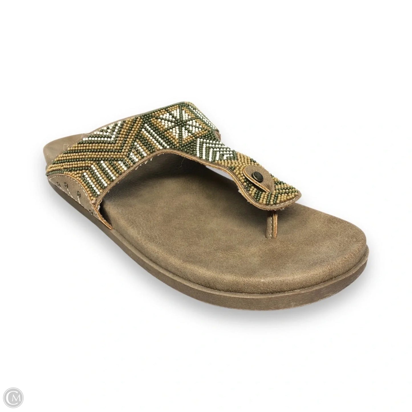 Sandals Flats By Blowfish In Brown & Green, Size: 10