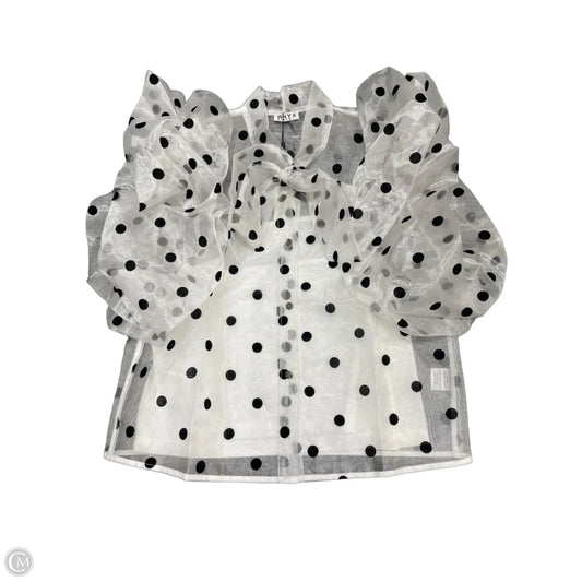 Top Short Sleeve By Why Dress In Black & White, Size: M