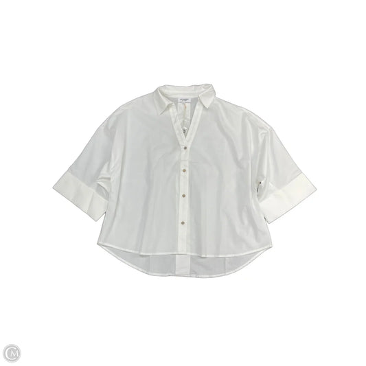 Top 3/4 Sleeve By Ee Some In White, Size: L