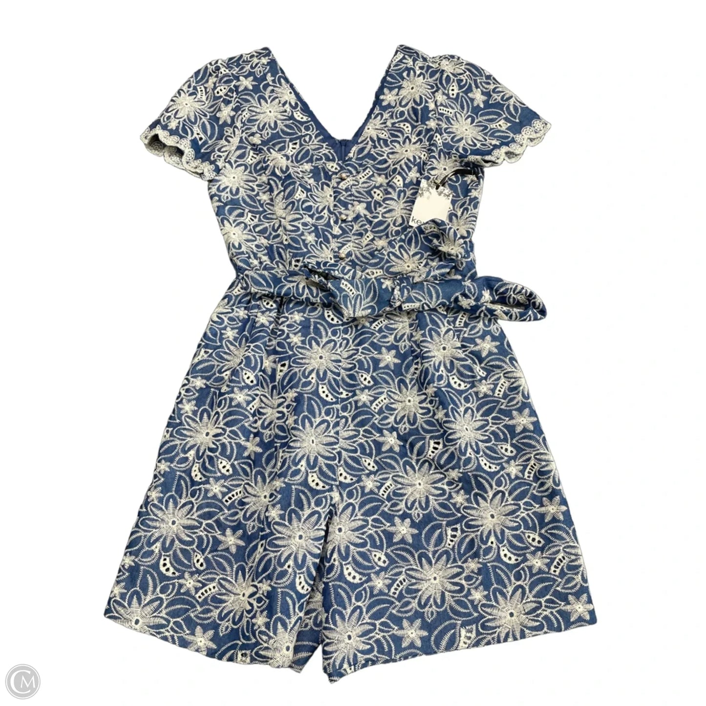 Romper By Kensie In Blue & White, Size: 6