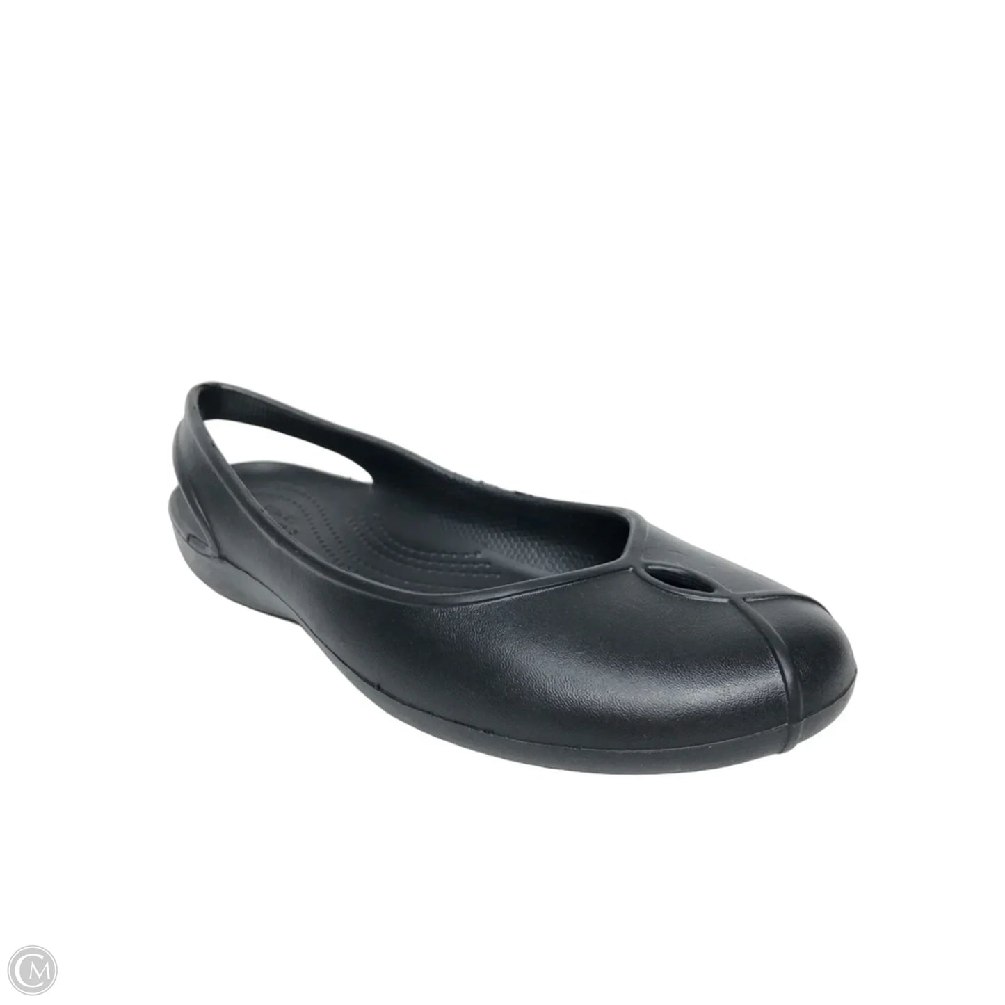 Shoes Flats By Crocs In Black, Size: 8