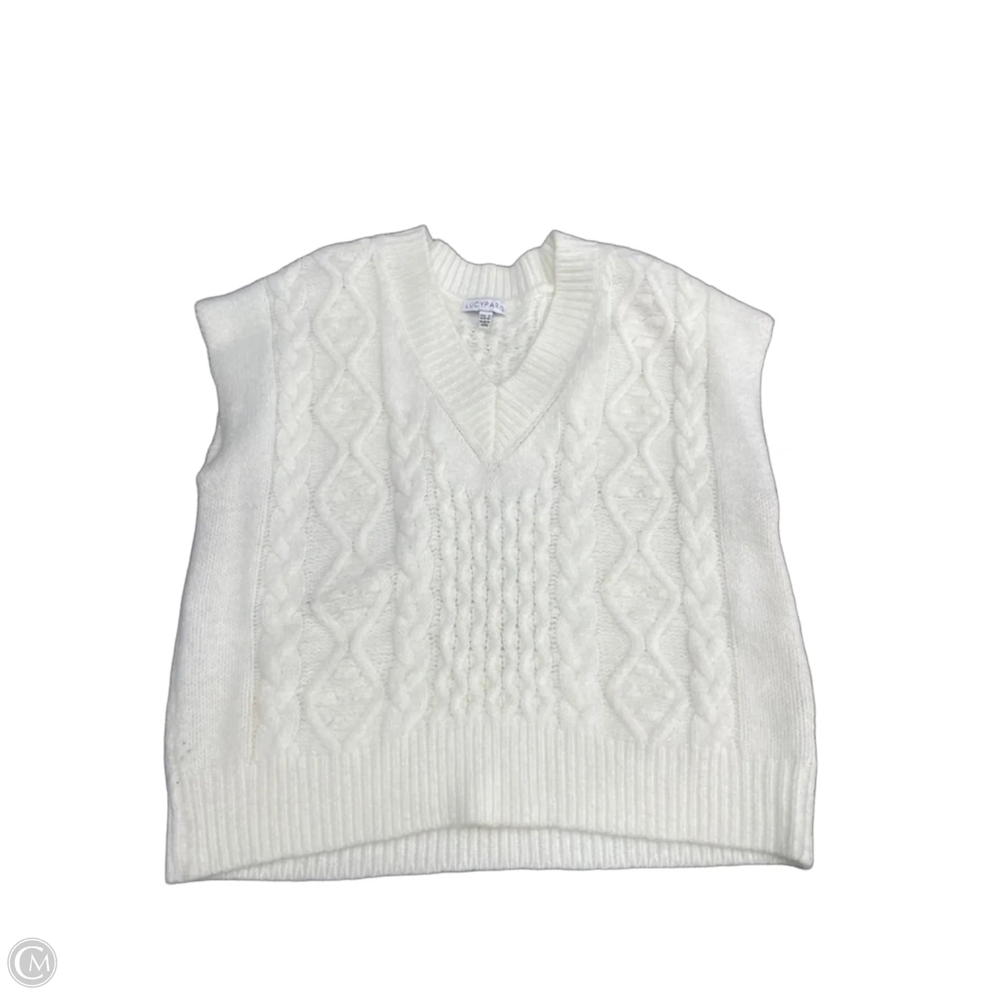 Vest Sweater By Lucy Paris In White, Size: S