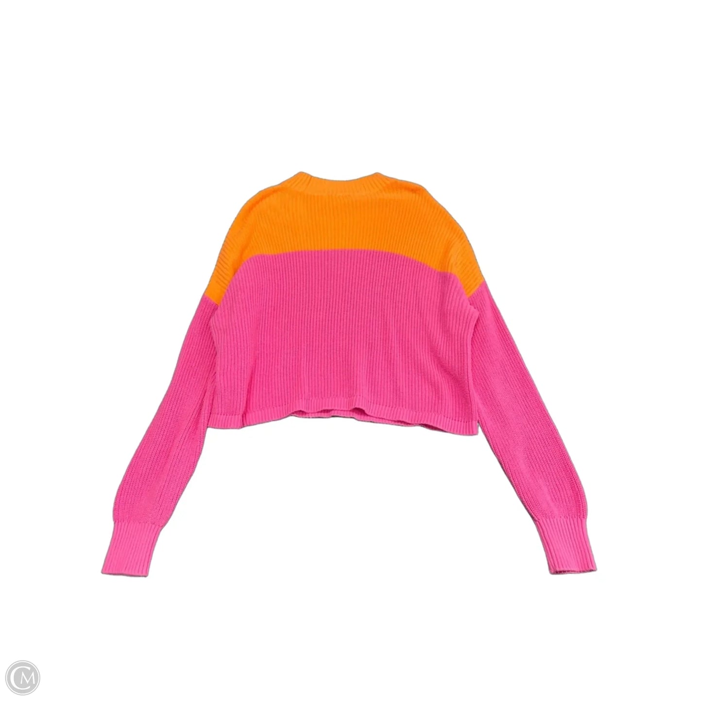 Sweater By Bar Iii In Orange & Pink, Size: M