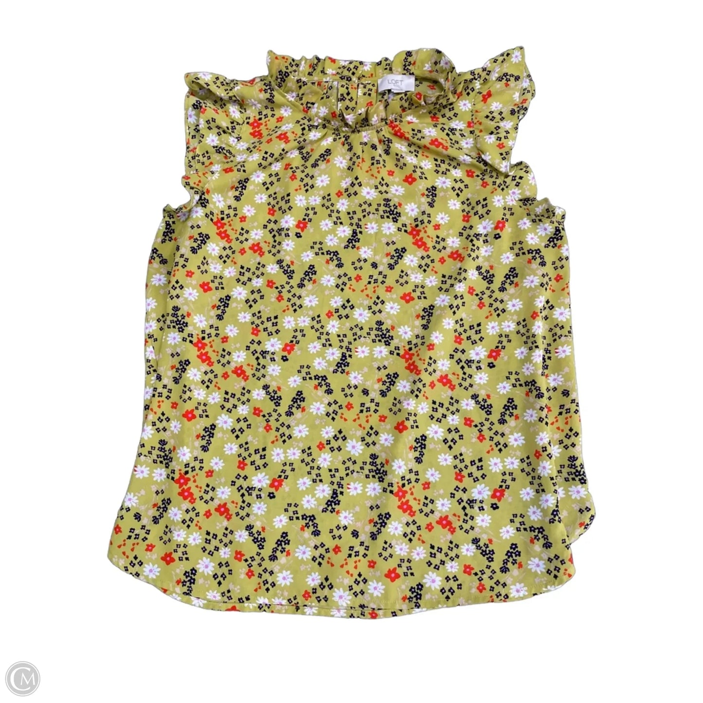 Top Short Sleeve By Loft In Green, Size: L