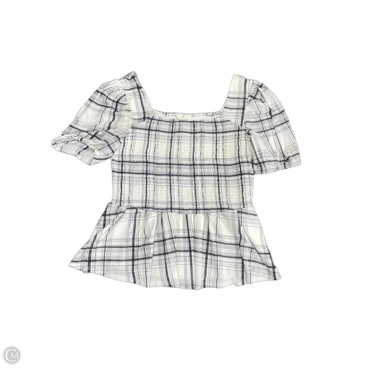 Top Short Sleeve By Ember In Black & White, Size: Xl