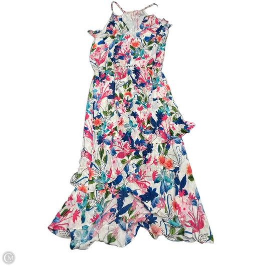 Dress Casual Midi By Parker In Floral Print, Size: L