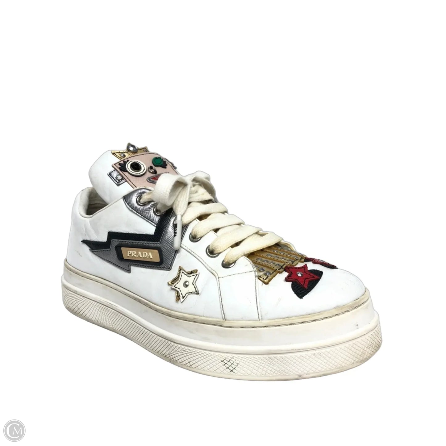 Shoes Luxury Designer By Prada In White, Size: 8