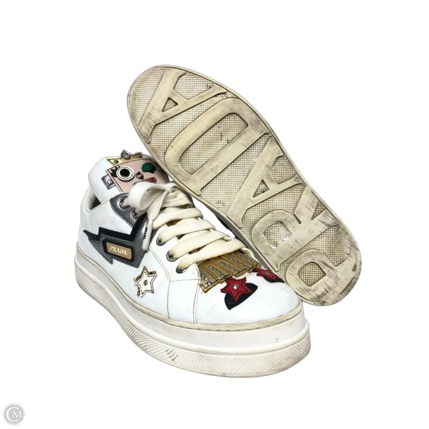 Shoes Luxury Designer By Prada In White, Size: 8