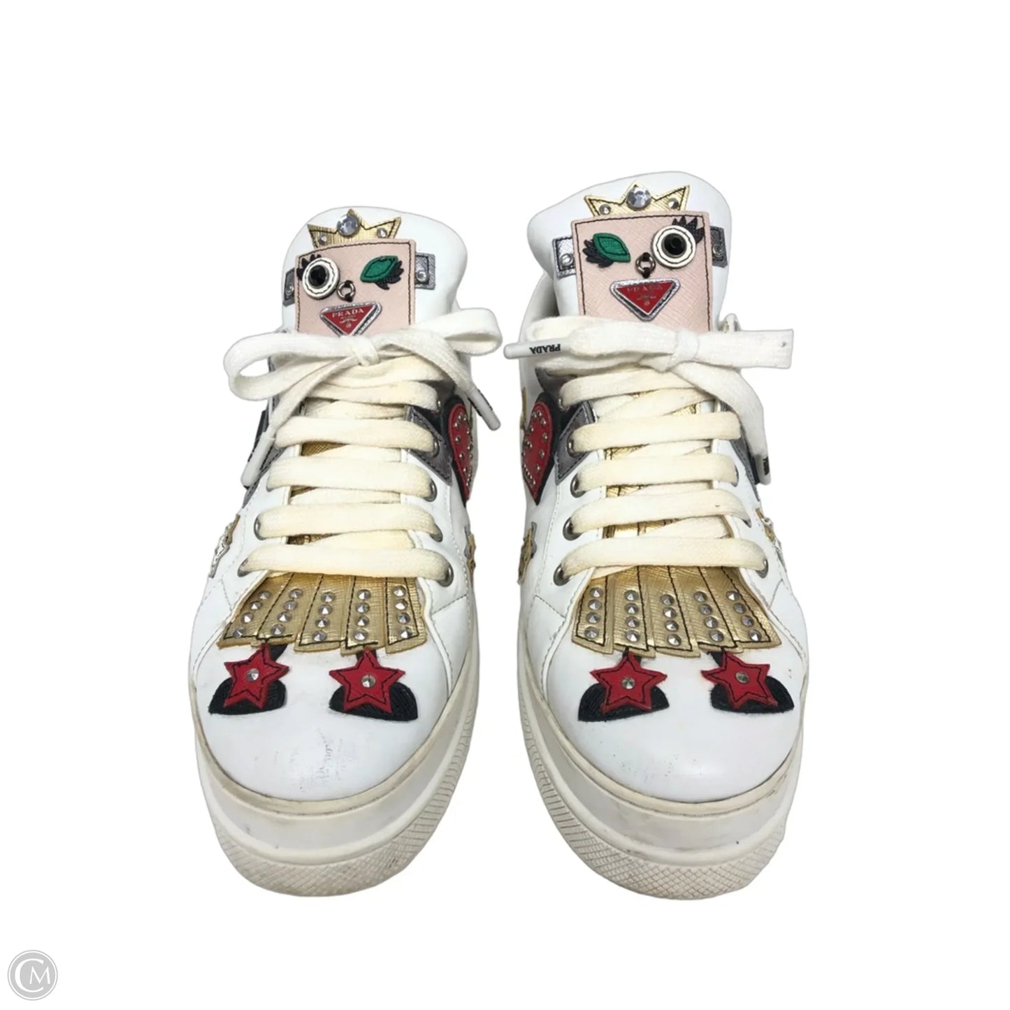Shoes Luxury Designer By Prada In White, Size: 8