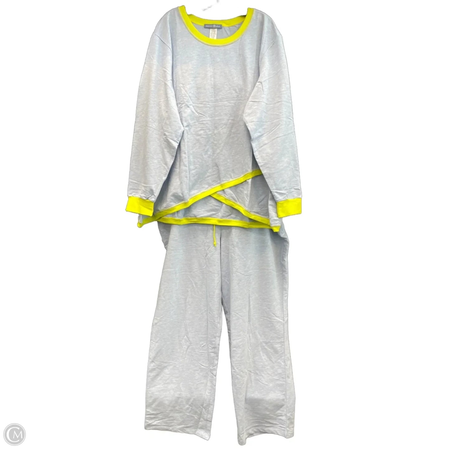 Pants Set 2pc By Clothes Mentor In Blue & Yellow, Size: 3x